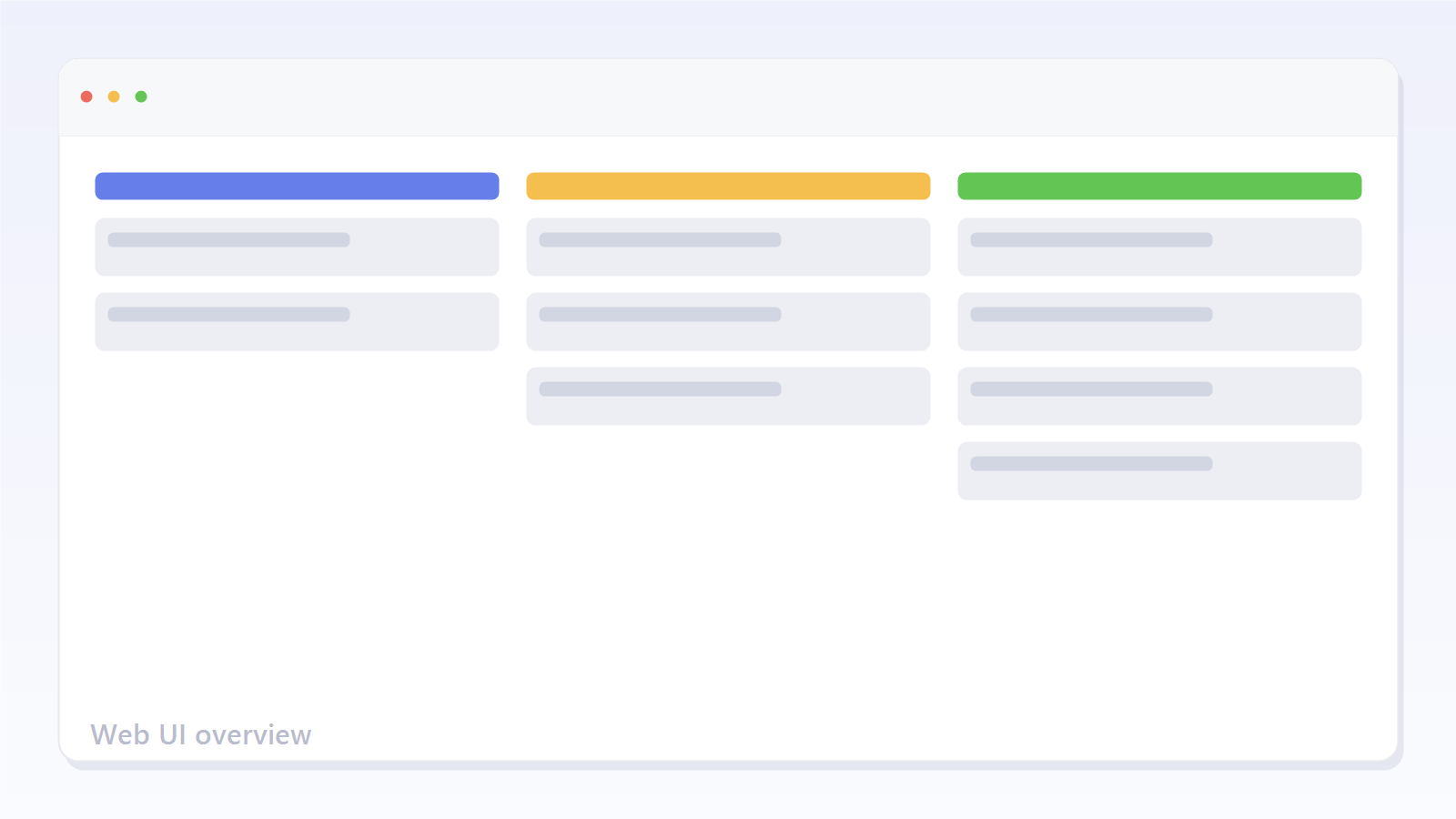 Web UI overview